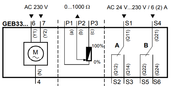 Привод Siemens GEB336.1E соединение