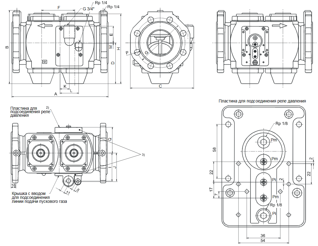 Siemens VGD40.080 размеры
