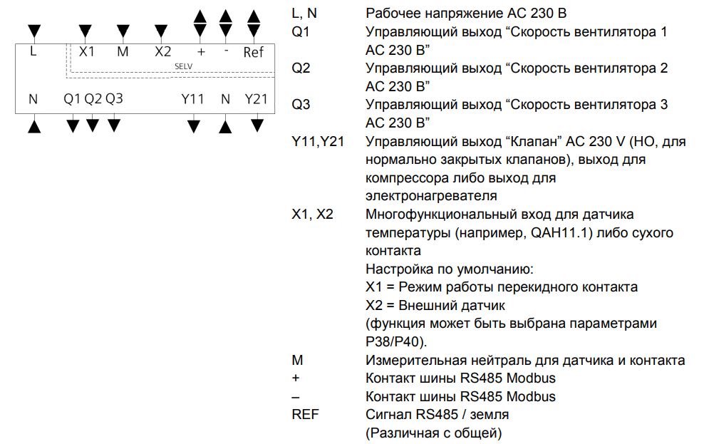Термостат RDF302 схема подключения