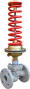 Регулятор давления прямого действия нормально открытый "после себя" УРРД-НО-РД чугунный фланцевый Ду40 Ру16 kvy 10 150°C диапазон настройки 0,01 - 0,7 Мпа  Энерготехномаш
