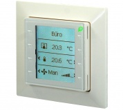 QMX3.P36F: Siemens Desigo, Модуль комнатный с KNX PL-Link, датчиком температуры, конфигурируемый с квадратной белой рамкой CEE/VDE (тип A)