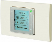 QMX3.P36G: Siemens Desigo, Модуль комнатный с KNX PL-Link, датчиком температуры, конфигурируемый с горизонтальной белой рамкой (3 горизонтальных модуля)