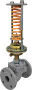 Регулятор давления прямого действия нормально закрытый "до себя" УРРД-НЗ-РД на пар стальной фланцевый Ду80 Ру25 Kvy 63 220°C диапазон настройки 0,3 - 1,2 Мпа  Энерготехномаш