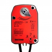 DAC-BLF24-02: Противопожарный приводвоздушой заслонки Dacond, 2.5 Н*м, ВКЛ/ВЫКЛ,  2 концевых выключателя, AC/DC 24В, с возвратной пружиной