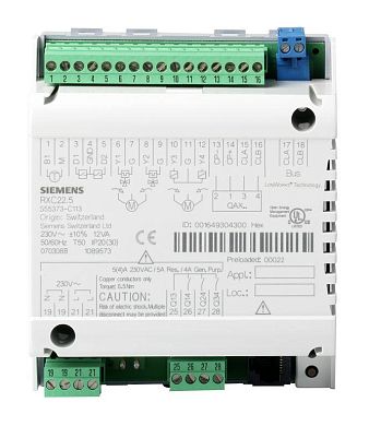 RXC22.5/00022: Siemens Desigo, Комнатный контроллер RXC22.5/00022 c LONWORKS