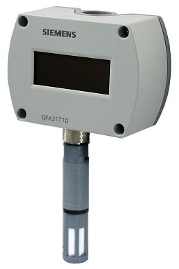 Датчик влажности Siemens QFA3160D: 0...10 В, IP65/IP40