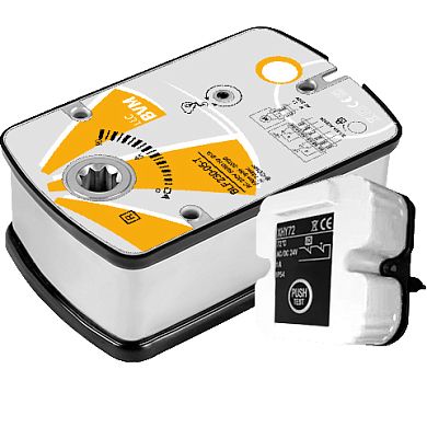BLF230-05-T: Привод заслонки BVM противопожарных клапанов на 5 Нм, 230 В
