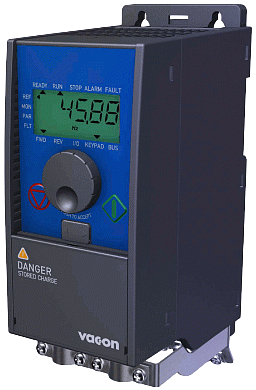 VACON0010-3L-0002-4: Частотный преобразователь Vacon 10, 3 фазы, 1,9А, 0,55кВт